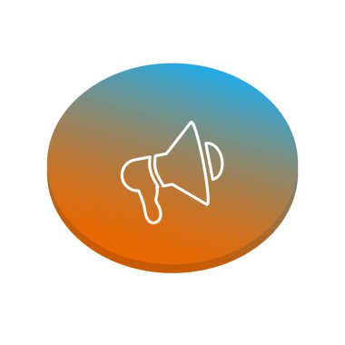 Soyut megafon web simgesi