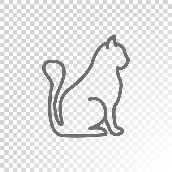 Icono abstracto gato — Vector de stock