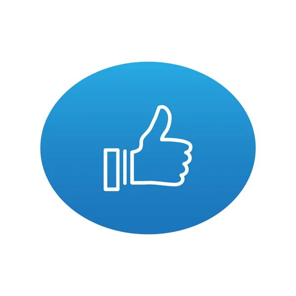 Abstract thumb up web icon — Stock Vector