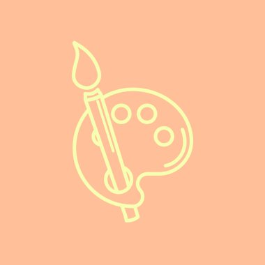   Fırça ve paleti simgesi