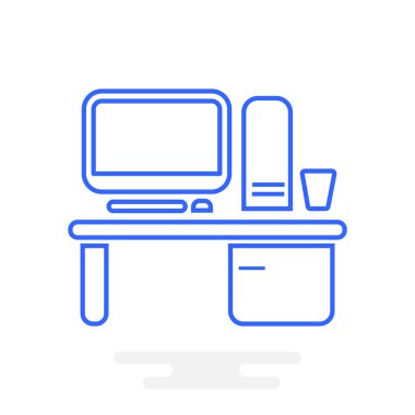 Çalışma alanı ile bilgisayar kutsal kişilerin resmi