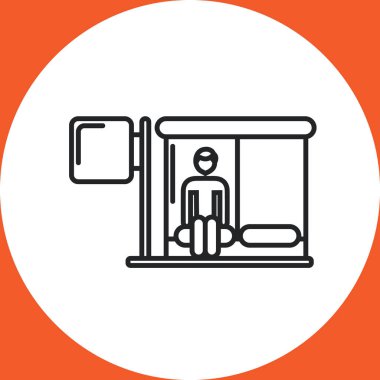 otobüs durağı simgesinin kişi