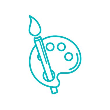   Fırça ve paleti simgesi