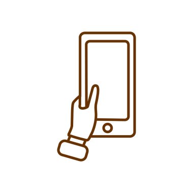 El ele tutuşan akıllı telefon simgesi