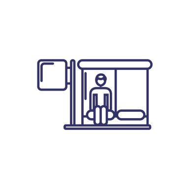 otobüs durağı simgesinin kişi