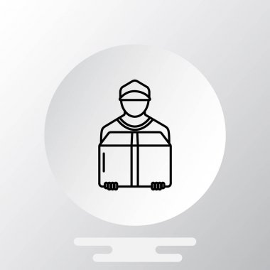 Kurye dağıtım paket simgesi