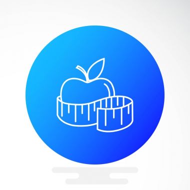 elma ve şerit metre