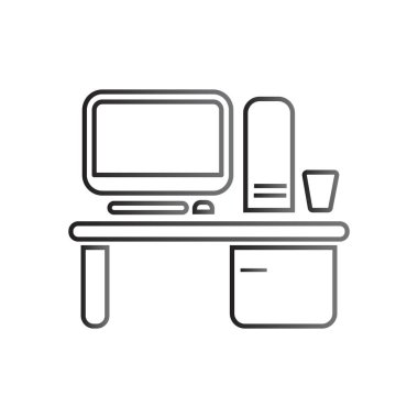 Çalışma alanı ile bilgisayar kutsal kişilerin resmi