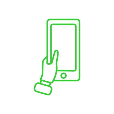 El ele tutuşan akıllı telefon simgesi