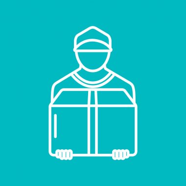 Kurye dağıtım paket simgesi