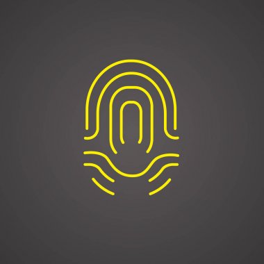 parmak izi basit simgesi