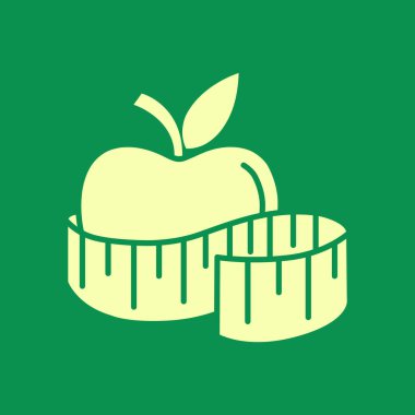 elma ve şerit metre