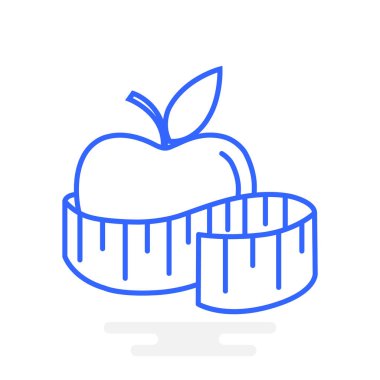 elma ve şerit metre