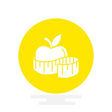 elma ve şerit metre