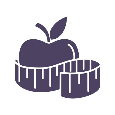 elma ve şerit metre