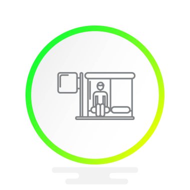 otobüs durağı simgesinin kişi