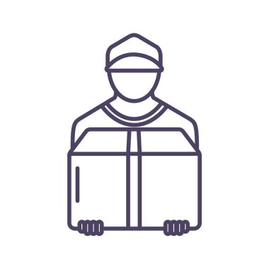 Kurye dağıtım paket simgesi