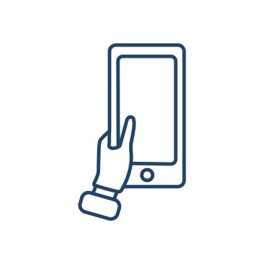 El ele tutuşan akıllı telefon simgesi