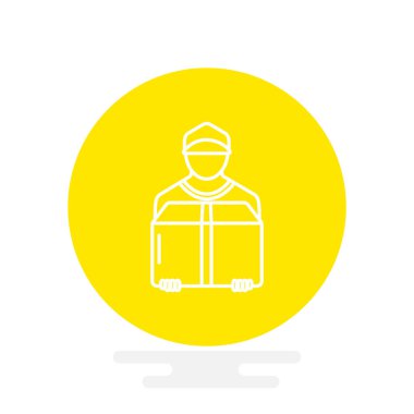 Kurye dağıtım paket simgesi