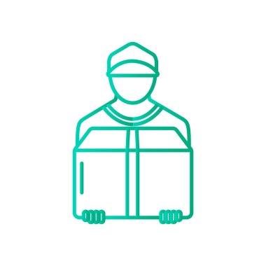 Kurye dağıtım paket simgesi