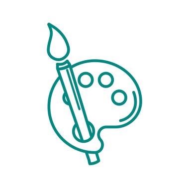   Fırça ve paleti simgesi