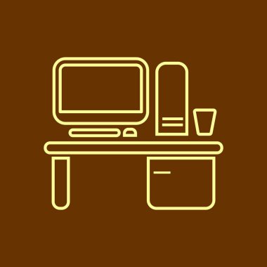 Çalışma alanı ile bilgisayar kutsal kişilerin resmi