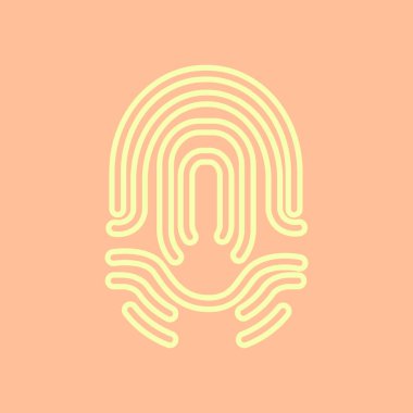 parmak izi basit simgesi