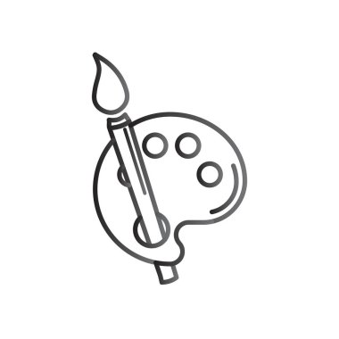   Fırça ve paleti simgesi