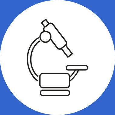 Mikroskop Düz Simgesi 