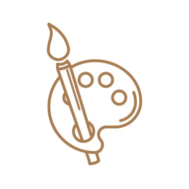   Fırça ve paleti simgesi