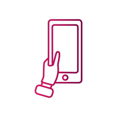 El ele tutuşan akıllı telefon simgesi