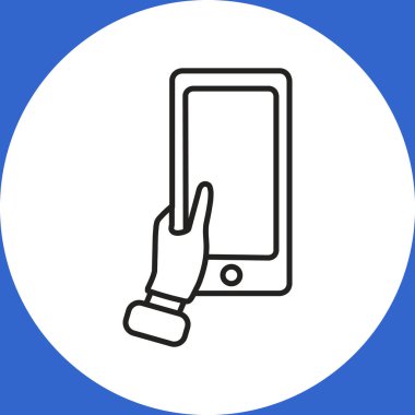 El ele tutuşan akıllı telefon simgesi