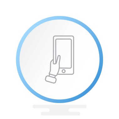 El ele tutuşan akıllı telefon simgesi