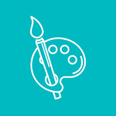   Fırça ve paleti simgesi