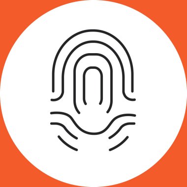 parmak izi basit simgesi