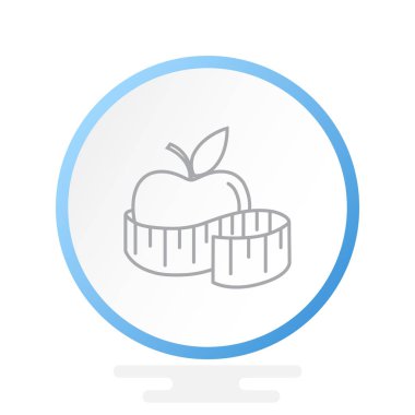 elma ve şerit metre