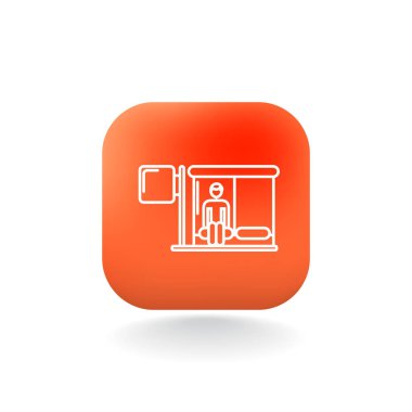 otobüs durağı simgesinin kişi