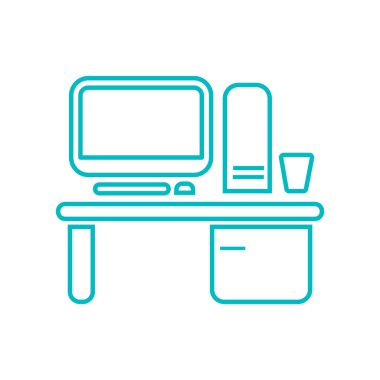 Çalışma alanı ile bilgisayar kutsal kişilerin resmi