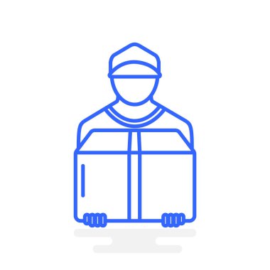 Kurye dağıtım paket simgesi