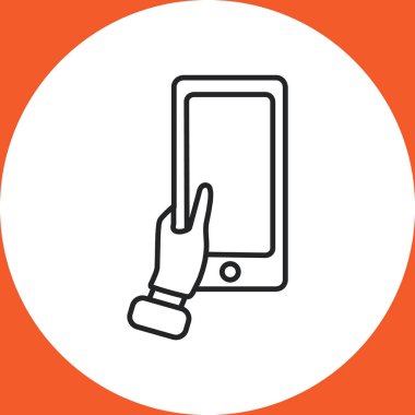 El ele tutuşan akıllı telefon simgesi