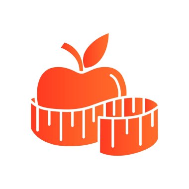 elma ve şerit metre