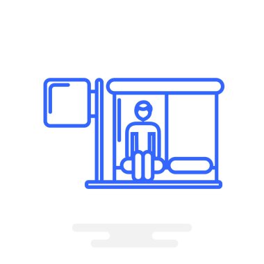 otobüs durağı simgesinin kişi