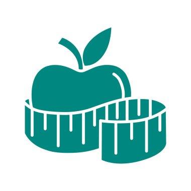 elma ve şerit metre