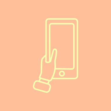 El ele tutuşan akıllı telefon simgesi