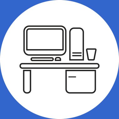 Çalışma alanı ile bilgisayar kutsal kişilerin resmi