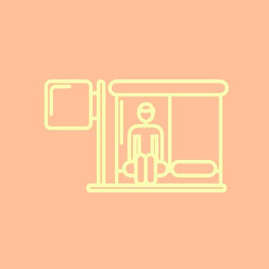 otobüs durağı simgesinin kişi