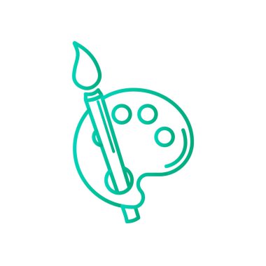   Fırça ve paleti simgesi