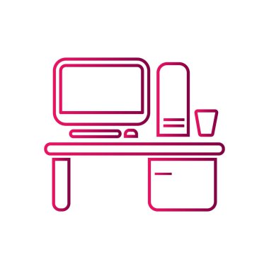 Çalışma alanı ile bilgisayar kutsal kişilerin resmi