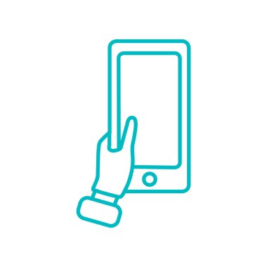 El ele tutuşan akıllı telefon simgesi