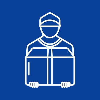 Kurye dağıtım paket simgesi